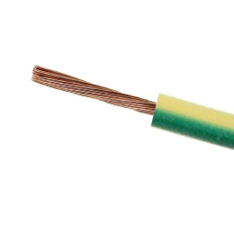 Przewód kabel linka miedziany okrągły 1x6 (LgY) 450/750V żółto - zielony