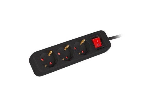 LISTWA PRZEDŁUŻACZ LANBERG 1.5M 3X 230V SCHUKO Z WYŁĄCZNIKIEM KABEL WYKONANY Z PEŁNEJ MIEDZI CZARNA LISTWA PRZEDŁUŻACZ LANBERG 1.5M 3X 230V SCHUKO Z WYŁĄCZNIKIEM KABEL WYKONANY Z PEŁNEJ MIEDZI CZARNA