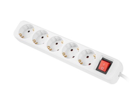 LISTWA PRZEDŁUŻACZ LANBERG 3M 5X 230V SCHUKO Z WYŁĄCZNIKIEM KABEL WYKONANY Z PEŁNEJ MIEDZI BIAŁA LISTWA PRZEDŁUŻACZ LANBERG 3M 5X 230V SCHUKO Z WYŁĄCZNIKIEM KABEL WYKONANY Z PEŁNEJ MIEDZI BIAŁA