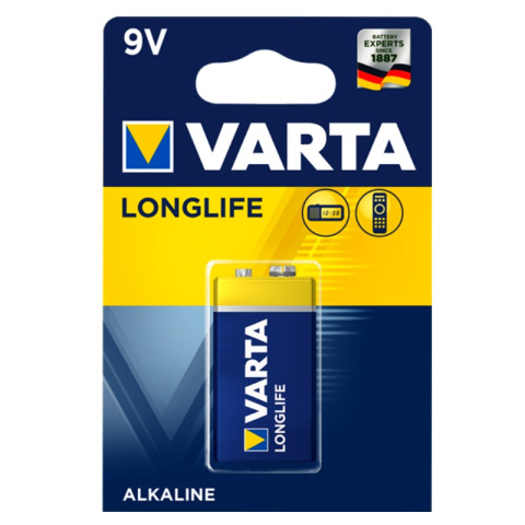 Varta Longlife Alkaline, Bateria Alkaliczna Varta Longlife 9V (6LR61) Varta Longlife Alkaline, Bateria Alkaliczna Varta Longlife 9V (6LR61)