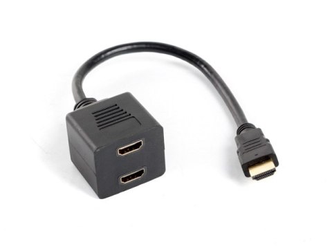 ADAPTER HDMI(M)->2X HDMI(F) NA KABLU 20CM CZARNY SPLITTER LANBERG ADAPTER HDMI(M)->2X HDMI(F) NA KABLU 20CM CZARNY SPLITTER LANBERG