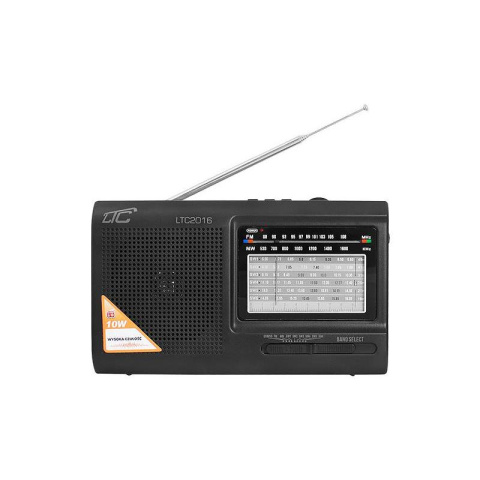 LTC wilga LTC2016 radio przenośne FM akumulator USB SD 10W czarne