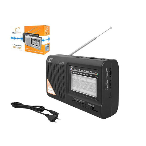 LTC wilga LTC2016 radio przenośne FM akumulator USB SD 10W czarne LTC wilga LTC2016 radio przenośne FM akumulator USB SD 10W czarne