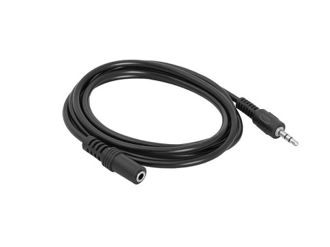 Przedłużacz słuchawkowy wtyk - gniazdo mini jack 3.5mm 3m,prosty czarny