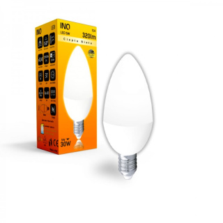 INQ żarówka lampa LED 5W E14 3000K 320LM świeczka ciepło biała