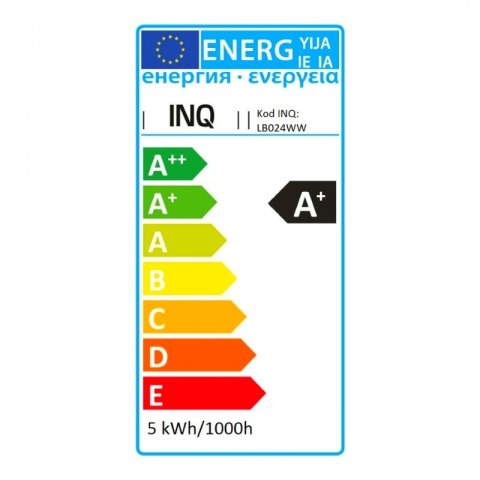 INQ żarówka lampa LED 5W E14 3000K 320LM świeczka ciepło biała