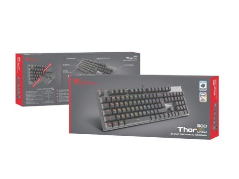 KLAWIATURA DLA GRACZY GENESIS THOR 300 RGB LIMITED ROSYJSKI LAYOUT MECHANICZNA PODŚWIETLENIE RGB BLU