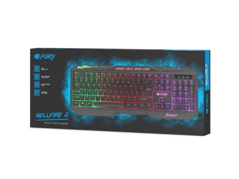KLAWIATURA DLA GRACZY FURY HELLFIRE 2 RU PODŚWIETLENIE GAMINGOWA KLAWIATURA DLA GRACZY FURY HELLFIRE 2 RU PODŚWIETLENIE GAMINGOWA