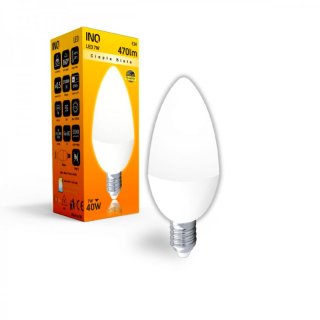 INQ żarówka lampa LED 7W E14 3000K 470LM świeczka ciepło biała