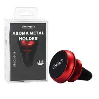 Uchwyt magnetyczny do kratki metal aroma + odświeżacz czerwony NAFUMI