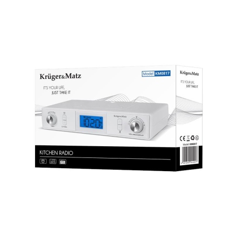 KrugerMatz KM0817 Radio kuchenne FM z Bluetooth białe KrugerMatz KM0817 Radio kuchenne FM z Bluetooth białe