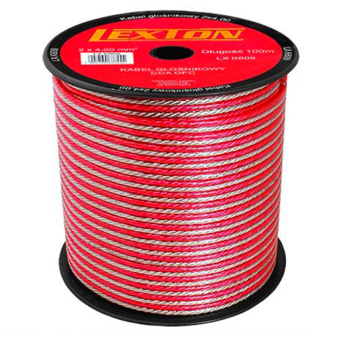 Przewód kabel głośnikowy 2x4 CCA przezroczysty Przewód kabel głośnikowy 2x4 CCA przezroczysty