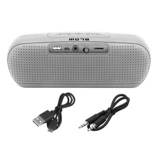 Blow BT440 głośnik bluetooth bezprzewodowy stereo 2x5W, USB, SD, AUX, FM, szary