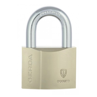 Gerda secure niklowa wzmocniona kłódka kabłąkowa 50 x 10 mm