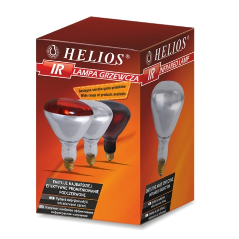 Helios promiennik IR1 White 250W 230V E27 lampa grzewcza biały Helios promiennik IR1 White 250W 230V E27 lampa grzewcza biały