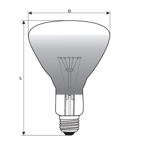 Helios promiennik IR1 White 250W 230V E27 lampa grzewcza biały Helios promiennik IR1 White 250W 230V E27 lampa grzewcza biały