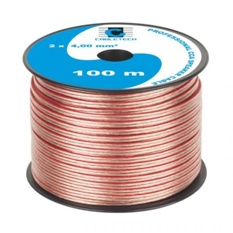 Przewód kabel głośnikowy 2x4 CCA przezroczysty Przewód kabel głośnikowy 2x4 CCA przezroczysty
