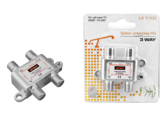 Rozgałęźnik spliter antenowy na 3 wyjścia, 5-2500MHz