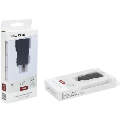 Blow H21B, ładowarka sieciowa USB, travel charge 2,1A czarna Blow H21B, ładowarka sieciowa USB, travel charge 2,1A czarna