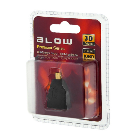 Blow przejściówka HDMI, adapter wtyk micro HDMI - gniazdo HDMI Blow przejściówka HDMI, adapter wtyk micro HDMI - gniazdo HDMI