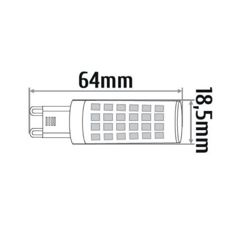 INQ żarówka lampa LED 8W G9 2700K 710LM ciepło biała