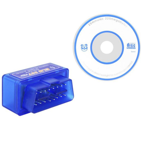 Interfejs diagnostyczny do auta OBD II ELM327 na bluetooth z płytą CD do komputera laptopa Interfejs diagnostyczny do auta OBD II ELM327 na bluetooth z płytą CD do komputera laptopa