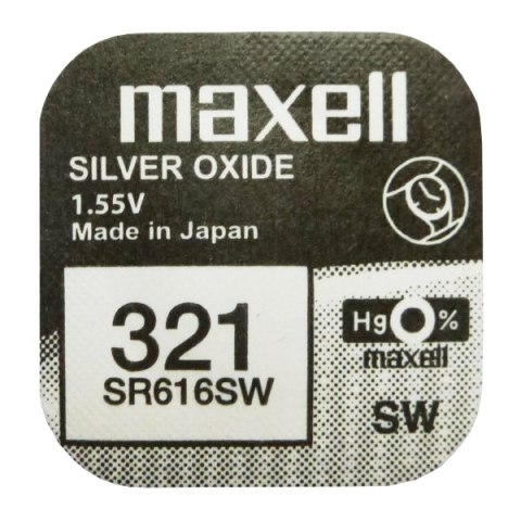 Maxell Silver Oxide, zegarkowa bateria srebrowa SR616SW SR321 Maxell Silver Oxide, zegarkowa bateria srebrowa SR616SW SR321