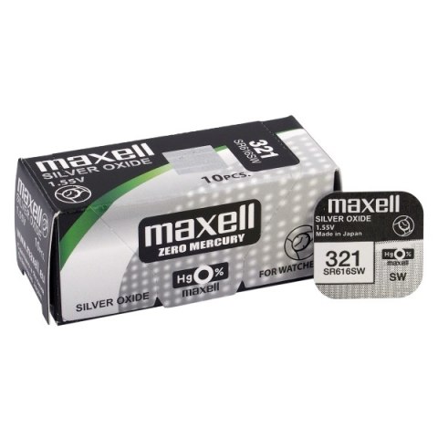 Maxell Silver Oxide, zegarkowa bateria srebrowa SR616SW SR321 Maxell Silver Oxide, zegarkowa bateria srebrowa SR616SW SR321