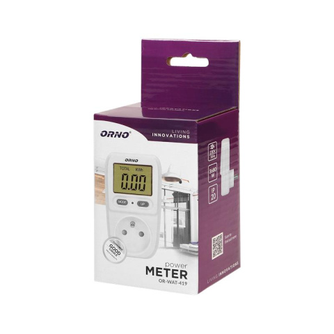 Orno OR-WAT-419 watomierz, kalkulator energii z wyświetlaczem LCD Orno OR-WAT-419 watomierz, kalkulator energii z wyświetlaczem LCD
