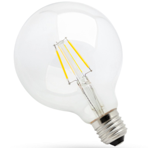 Spectrum żarówka lampa LED przezroczysta 8W 1050LM E27 4000K glob neutralny biały Spectrum żarówka lampa LED przezroczysta 8W 1050LM E27 4000K glob neutralny biały