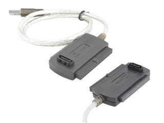 Adapter, przejście, konwerter z SATA, IDE na USB z zasilaczem