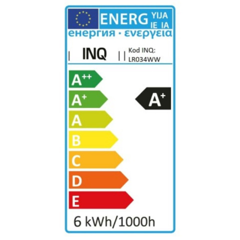 INQ żarówka lampa LED 6W GU10 3000K 450LM MR16 ciepło biała INQ żarówka lampa LED 6W GU10 3000K 450LM MR16 ciepło biała