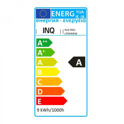 INQ żarówka lampa LED 9W E14 3000K 620LM kulka ciepło biała