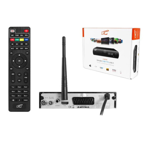 LTC Tuner, dekoder telewizji naziemnej DVB-T/T2 HDT03 WIFI 1080P HDMI SCART LTC Tuner, dekoder telewizji naziemnej DVB-T/T2 HDT03 WIFI 1080P HDMI SCART