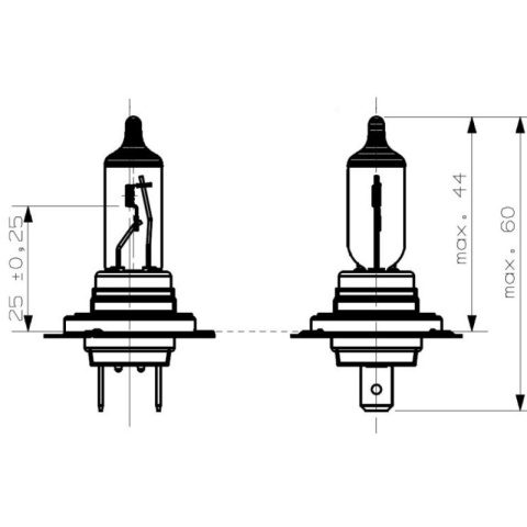 Narva żarówka samochodowa H7 24V 70W PX26d