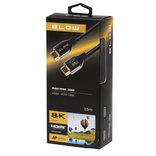 Przewód kabel HDMI - HDMI wtyk - wtyk do telewizorów 8K V2.1, 1,5M