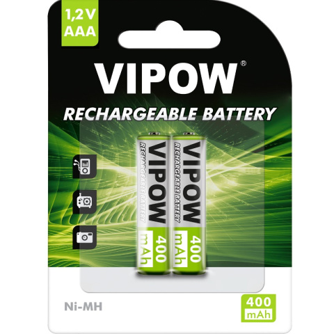 Vipow akumulator do lampy, latarni solarnej AAA 400mAh