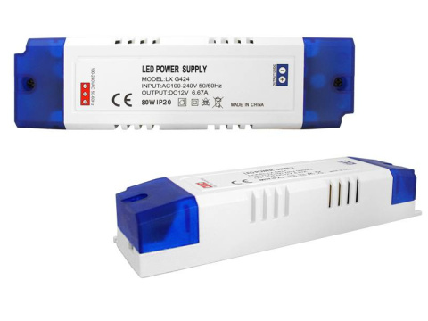 Zasilacz impulsowy do oświetlenia LED 80W 6,67A 12V IP20 Zasilacz impulsowy do oświetlenia LED 80W 6,67A 12V IP20