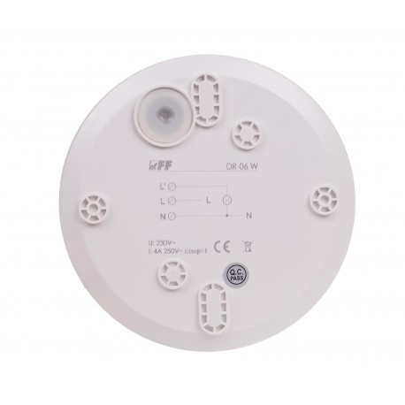 F&F DR-06 W sufitowy czujnik ruchu 24V AC DC na klatkę schodową do piwnicy komórki F&F DR-06 W sufitowy czujnik ruchu 24V AC DC na klatkę schodową do piwnicy komórki