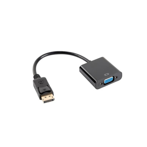 Lanberg adapter konwerter z Displayport na VGA na kablu 20cm czarny Lanberg adapter konwerter z Displayport na VGA na kablu 20cm czarny