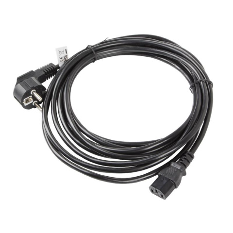 Lanberg, długi kabel zasilający sieciowy do komputera monitora projektora 5m Lanberg, długi kabel zasilający sieciowy do komputera monitora projektora 5m