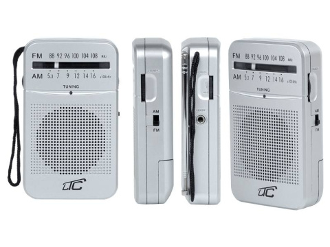 Radio przenośne kieszonkowe małe LTC LEGA AM/FM jack na słuchawki srebrne Radio przenośne kieszonkowe małe LTC LEGA AM/FM jack na słuchawki srebrne