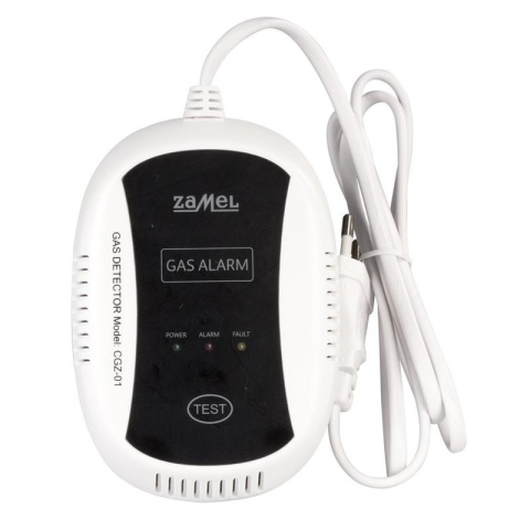 Zamel CGZ-01 czujnik gazu ziemnego, LPG do gniazdka 230V, sieciowy, 85DB