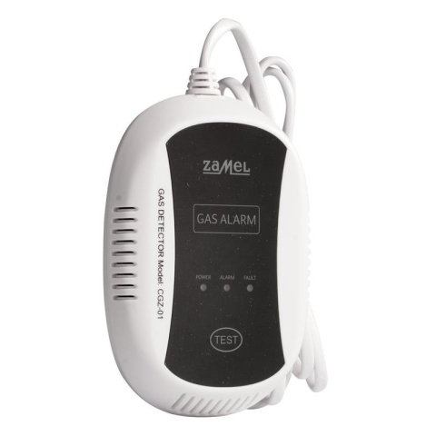 Zamel CGZ-01 czujnik gazu ziemnego, LPG do gniazdka 230V, sieciowy, 85DB