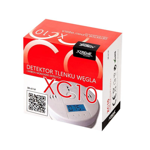 Xtreme XC10 Detektor czujnik czadu bateryjny 3xAA Xtreme XC10 Detektor czujnik czadu bateryjny 3xAA