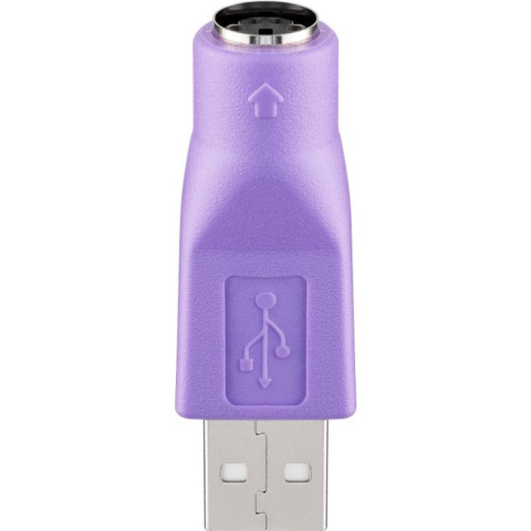 Przejście adapter z USB na PS2 fioletowe do klawiatury