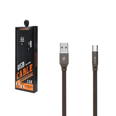 Somostel przewód, kabel USB - USB typ C, Quick Charger, QC 3.0, 1M, czarny