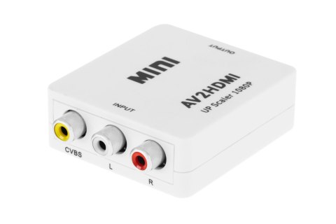 Konwerter sygnału gniazdo AV - CHINCH CVBS + AUDIO - gniazdo HDMI Konwerter sygnału gniazdo AV - CHINCH CVBS + AUDIO - gniazdo HDMI