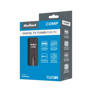 Rebel Tuner telewizyjny USB DVB-T2 H.265 HEVC do komputera PC