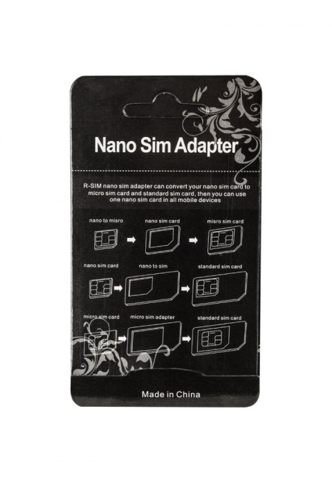 Adapter Nano SIM 3W1 czarny Adapter Nano SIM 3W1 czarny